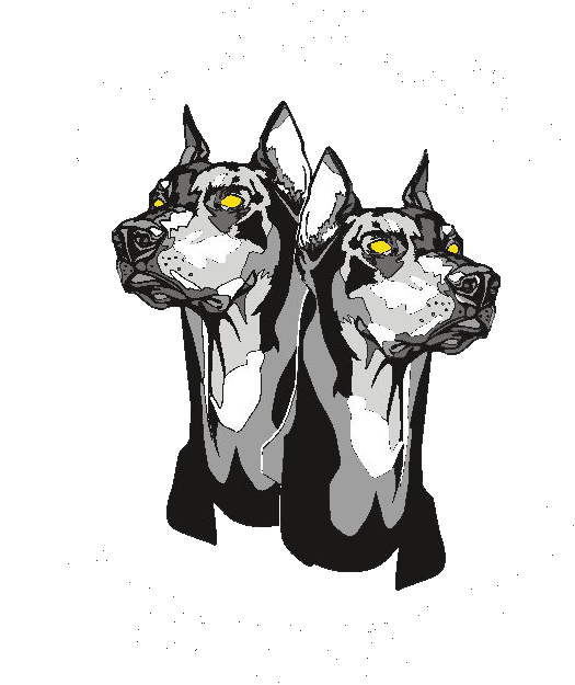 Deadwood Dobermans Graphic PNG Image