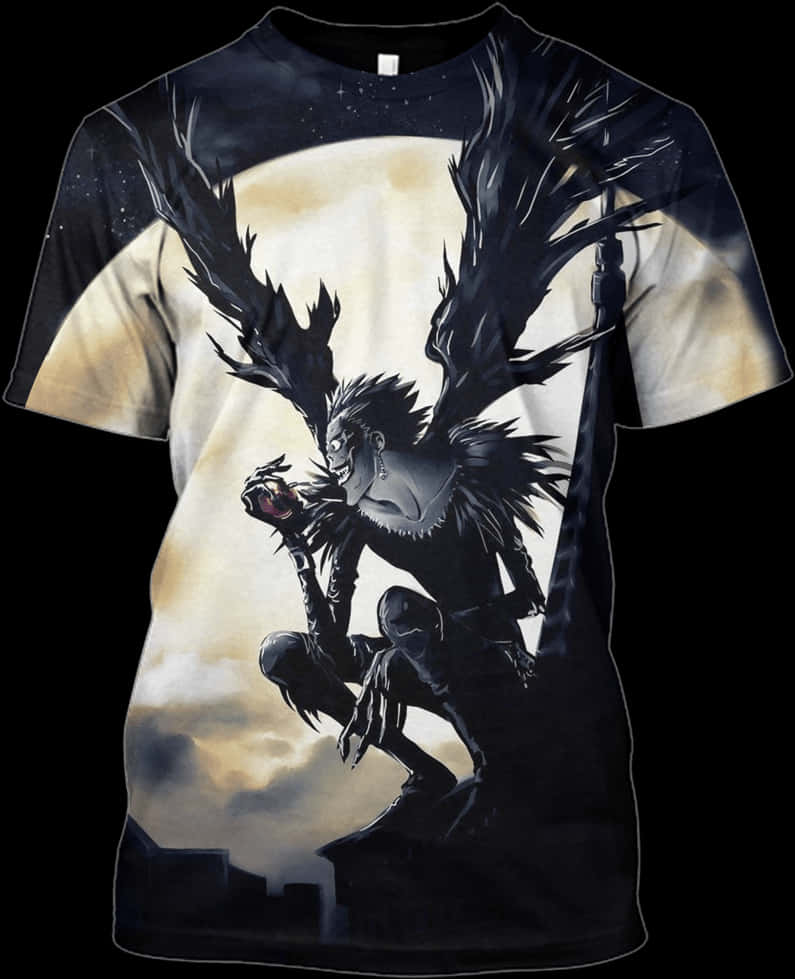 Death Note Ryuk T Shirt Design PNG Image