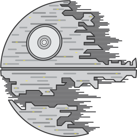 Death Star Icon Graphic PNG Image