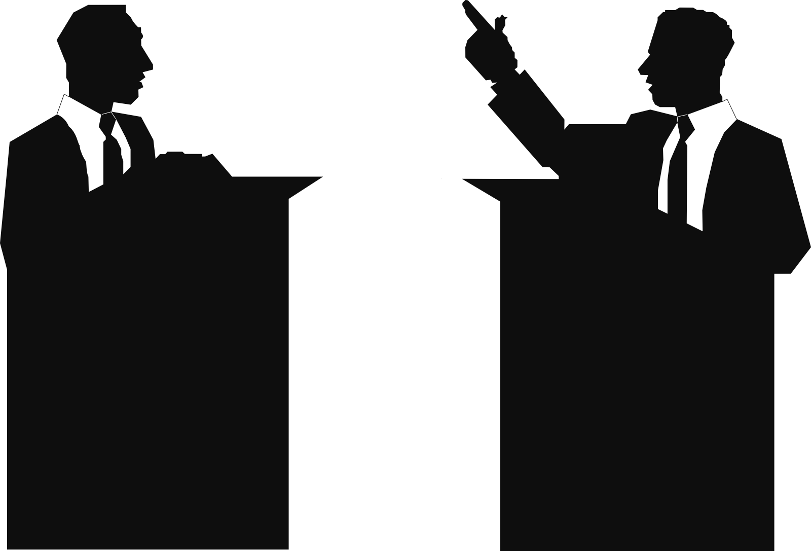 Debate Podium Silhouettes.png PNG Image