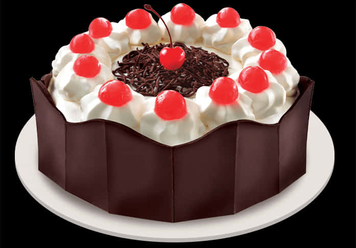 Decadent Black Forest Cake PNG Image