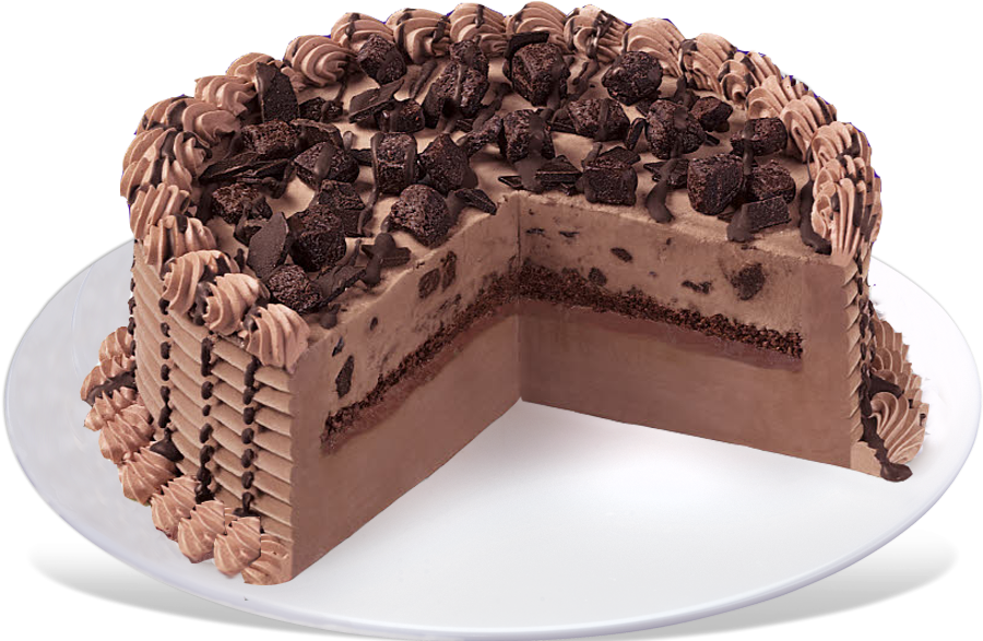 Decadent Chocolate Cake Slice PNG Image