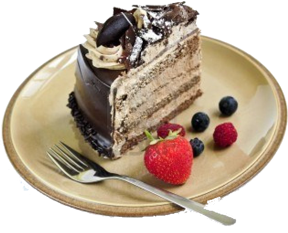 Decadent Chocolate Cake Slice PNG Image