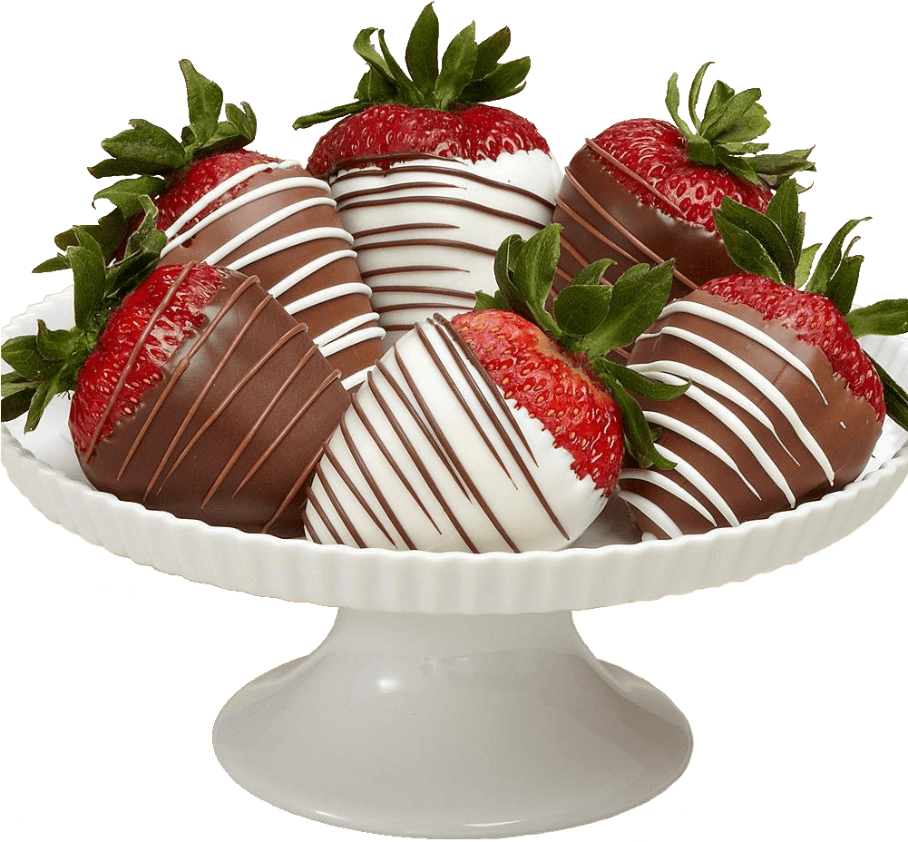 Decadent Chocolate Covered Strawberries PNG Image