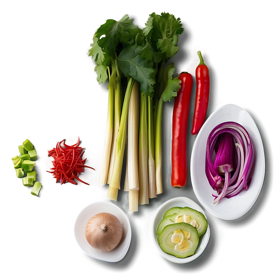 Deconstructed Pho Ingredients Png 06202024 PNG Image