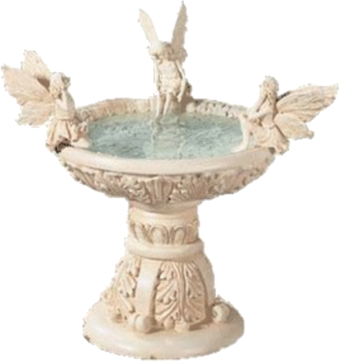 Decorative Bird Bath Fountain PNG Image