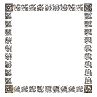 Decorative Black Gold Frame Pattern PNG Image