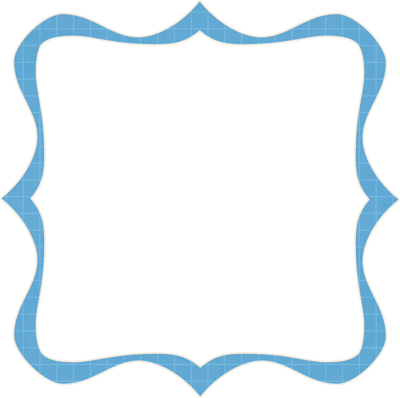 Decorative Blue Frame Border PNG Image