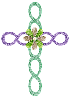 Decorative Celtic Cross Design PNG Image