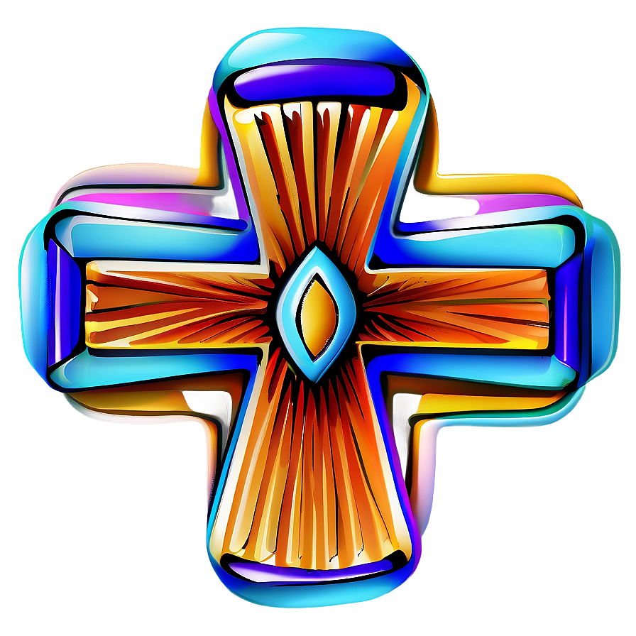 Decorative Cross Sketch Png Bqm61 PNG Image