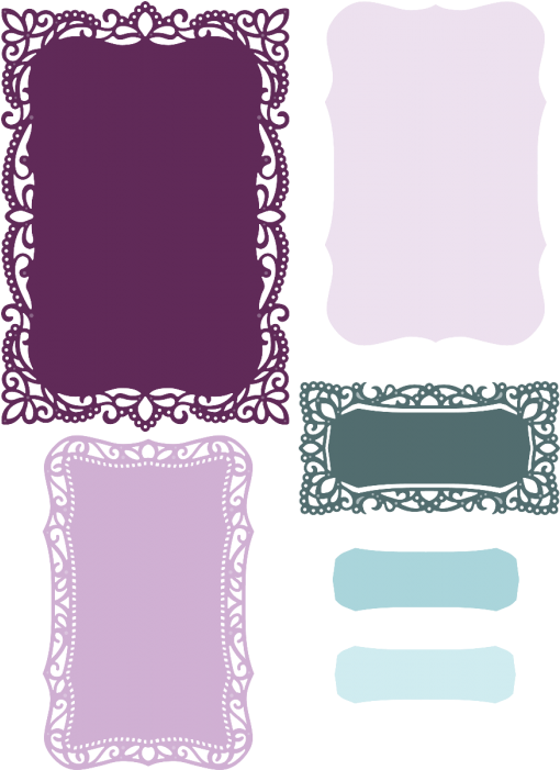 Decorative Frame Collection Vintage Design PNG Image