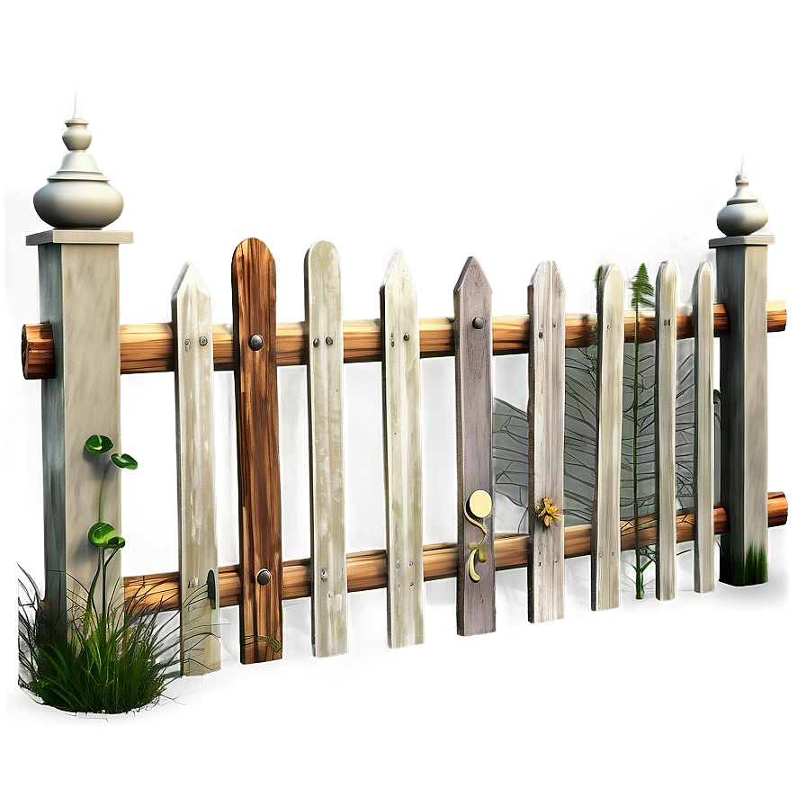 Decorative Garden Fence Png Ndt PNG Image