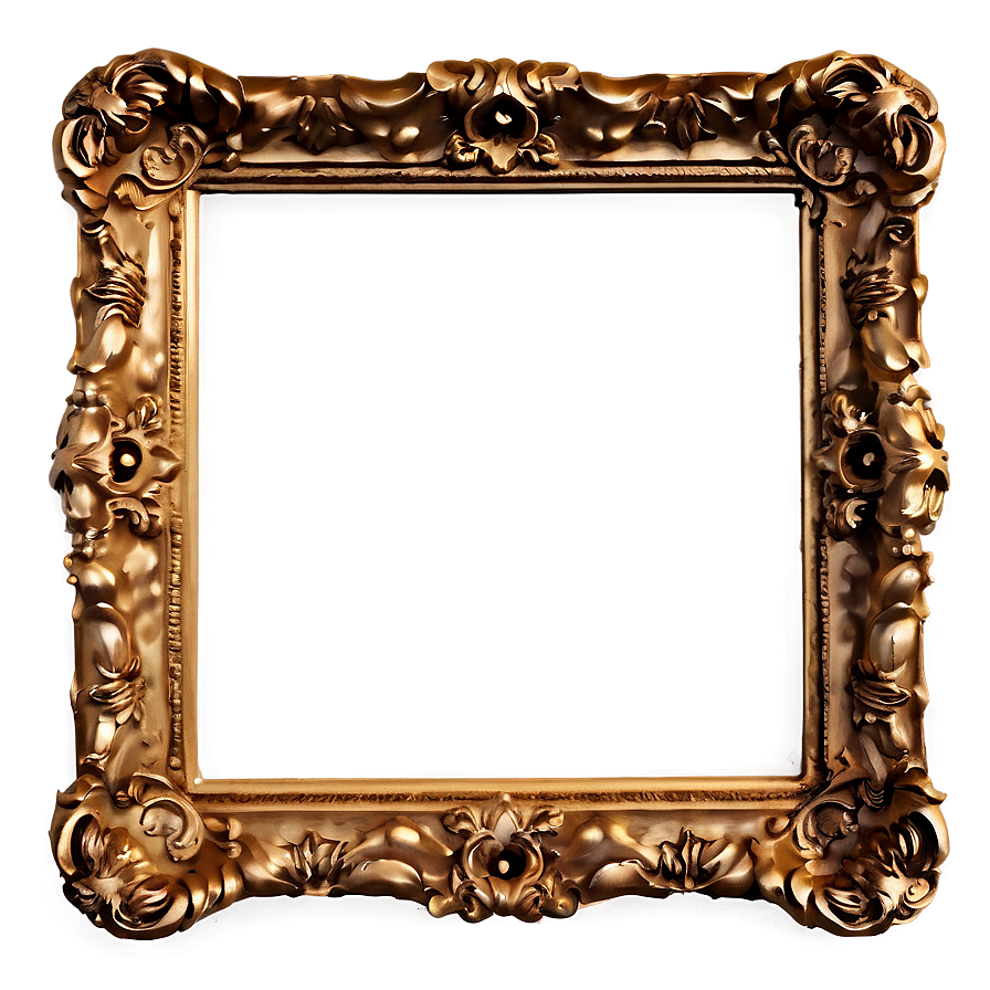 Decorative Gold Frame Png Qav92 PNG Image