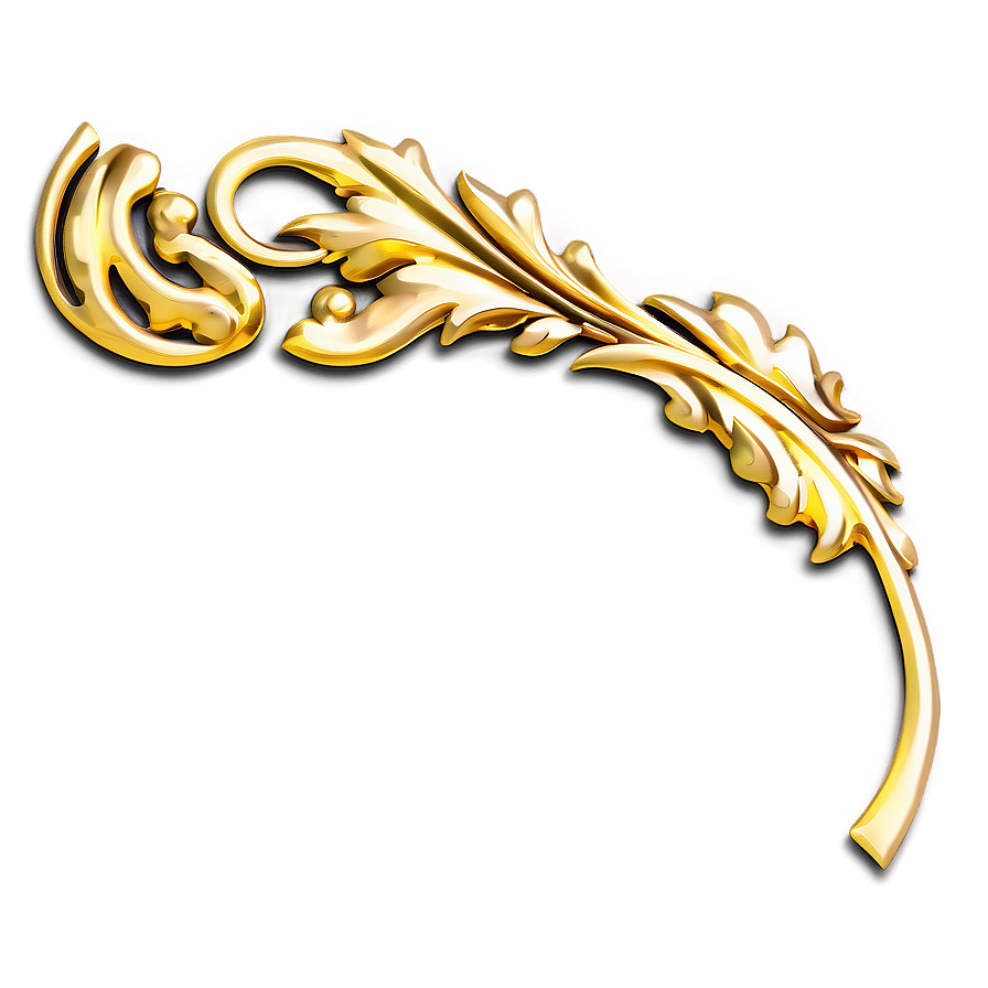 Decorative Gold Trim Png Wva PNG Image