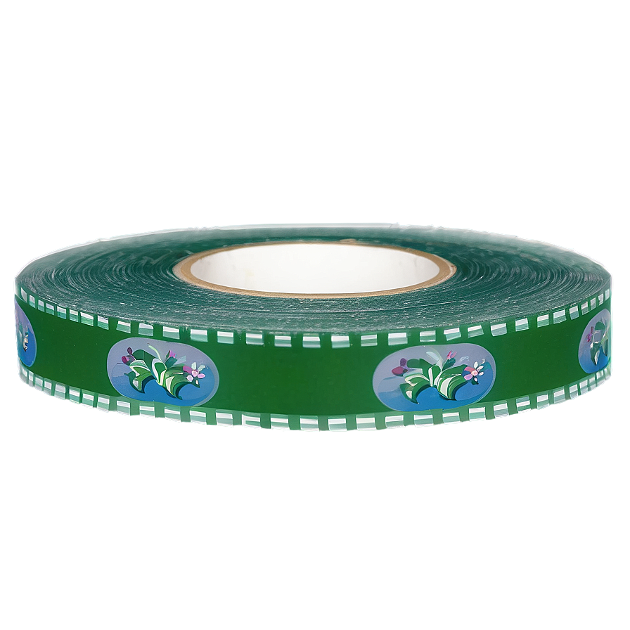 Decorative Green Tape Png 06282024 PNG Image