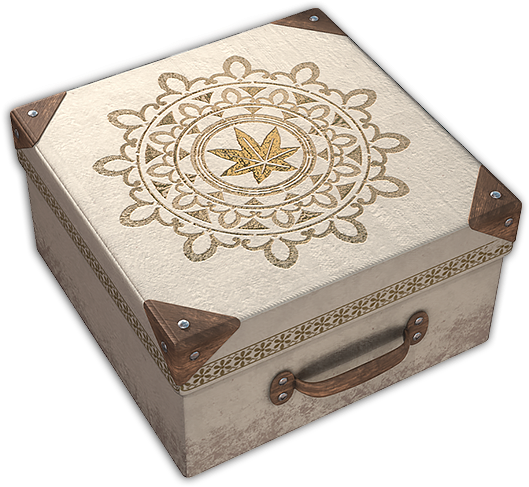 Decorative Keepsake Boxwith Mandala Design PNG Image