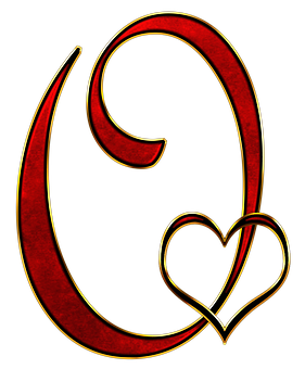 Decorative Letter Cwith Heart PNG Image