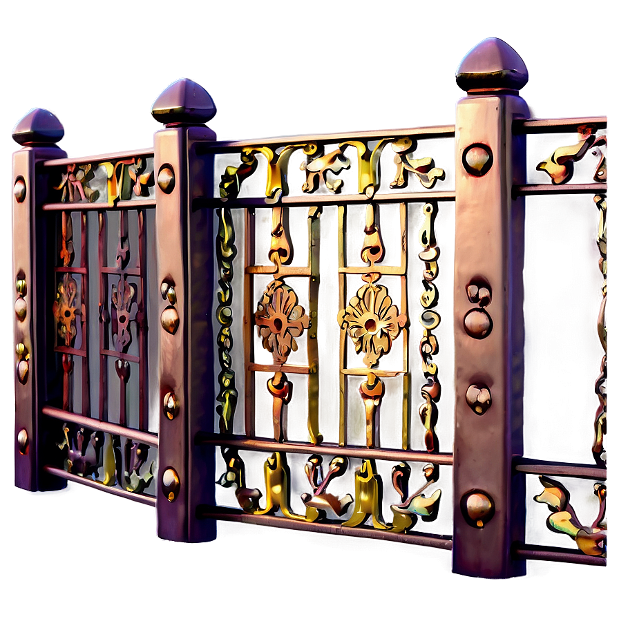 Decorative Metal Fence Inspirations Png Hid PNG Image