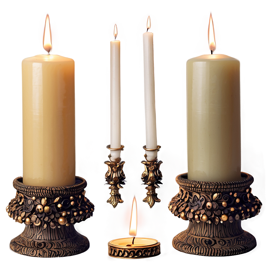 Decorative Pillar Candle Png 05242024 PNG Image