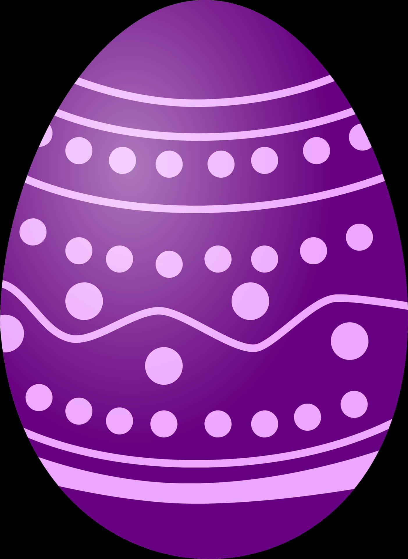 Decorative Purple Easter Egg PNG Image