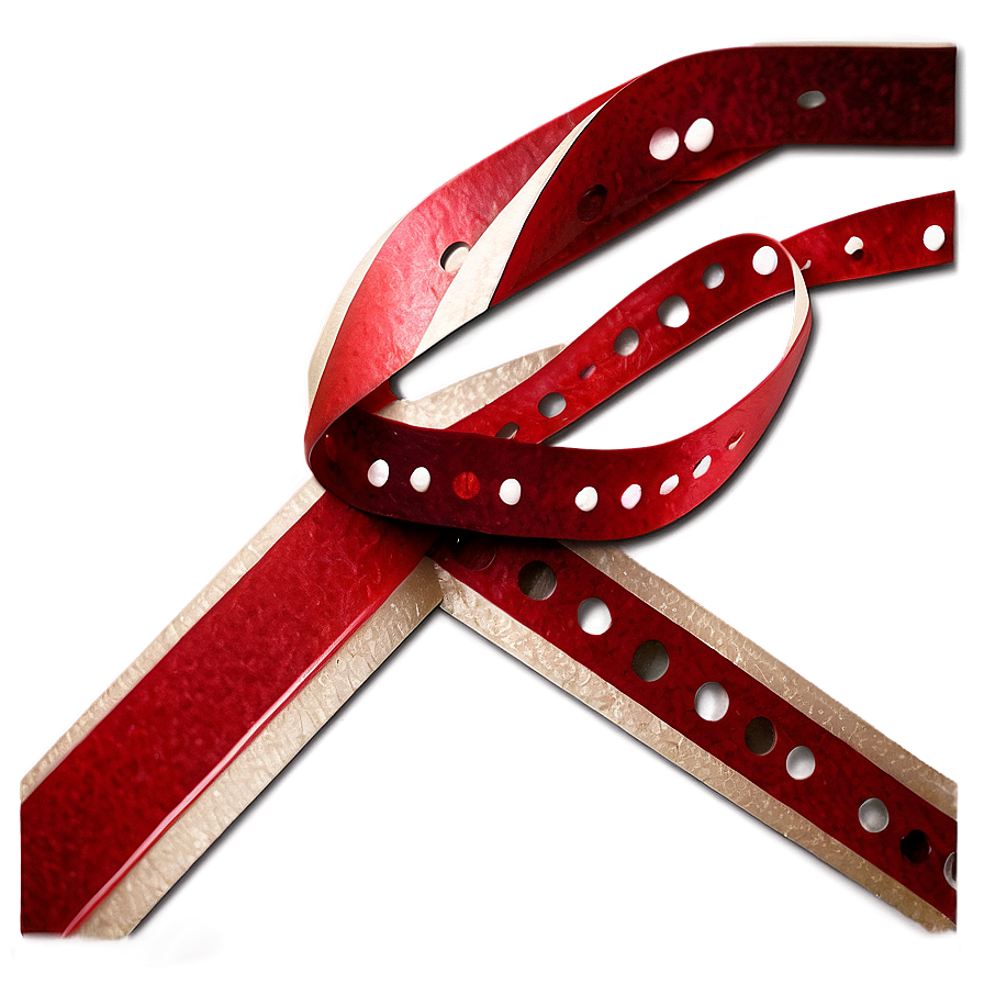 Decorative Red Tape Png Art PNG Image