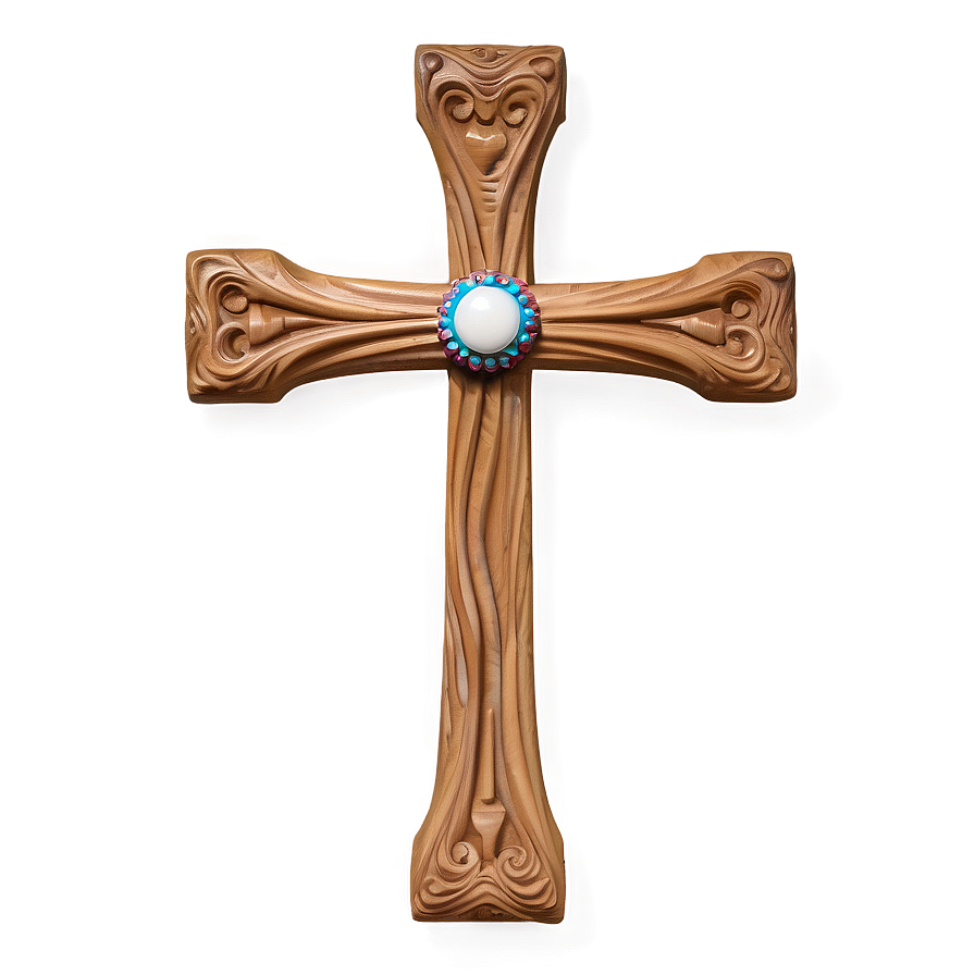 Decorative Wooden Cross Png 05252024 PNG Image