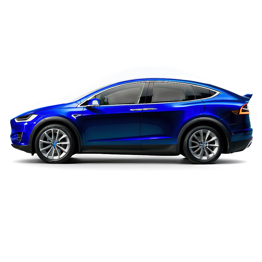 Deep Blue Metallic Tesla Model X Png Loe PNG Image