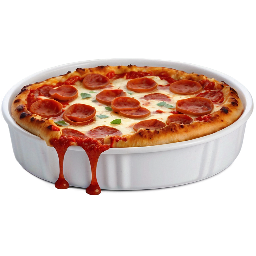 Deep Dish Pepperoni Pizza Png Mds87 PNG Image