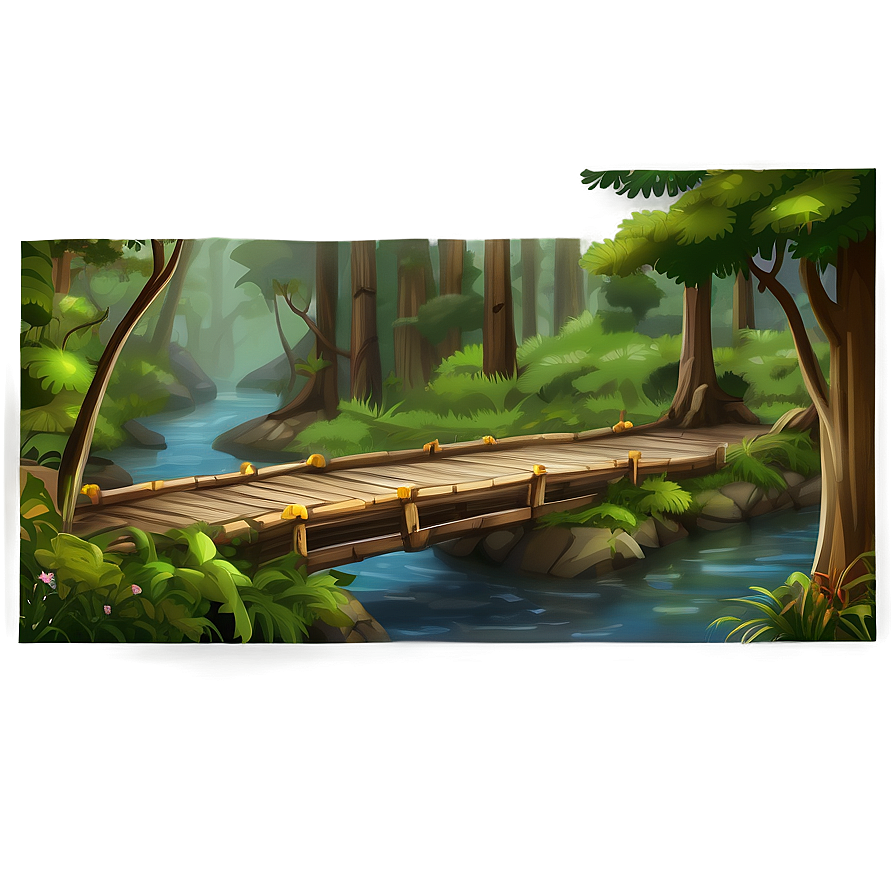 Deep Forest Bridge Clipart Png Ouk68 PNG Image