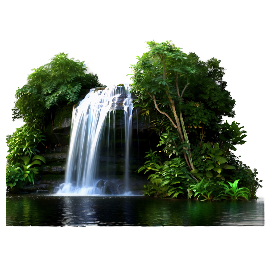 Deep Forest Waterfall Png 06262024 PNG Image