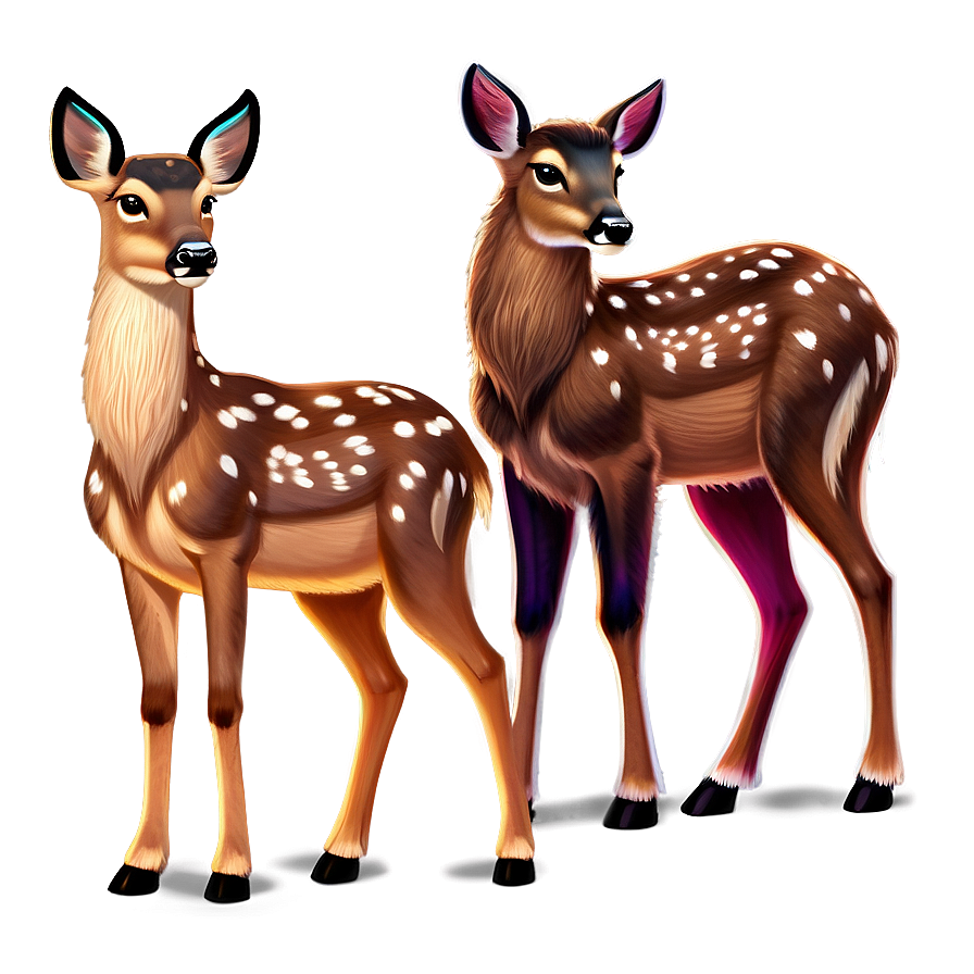 Deer Family Cartoon Png Gtl PNG Image