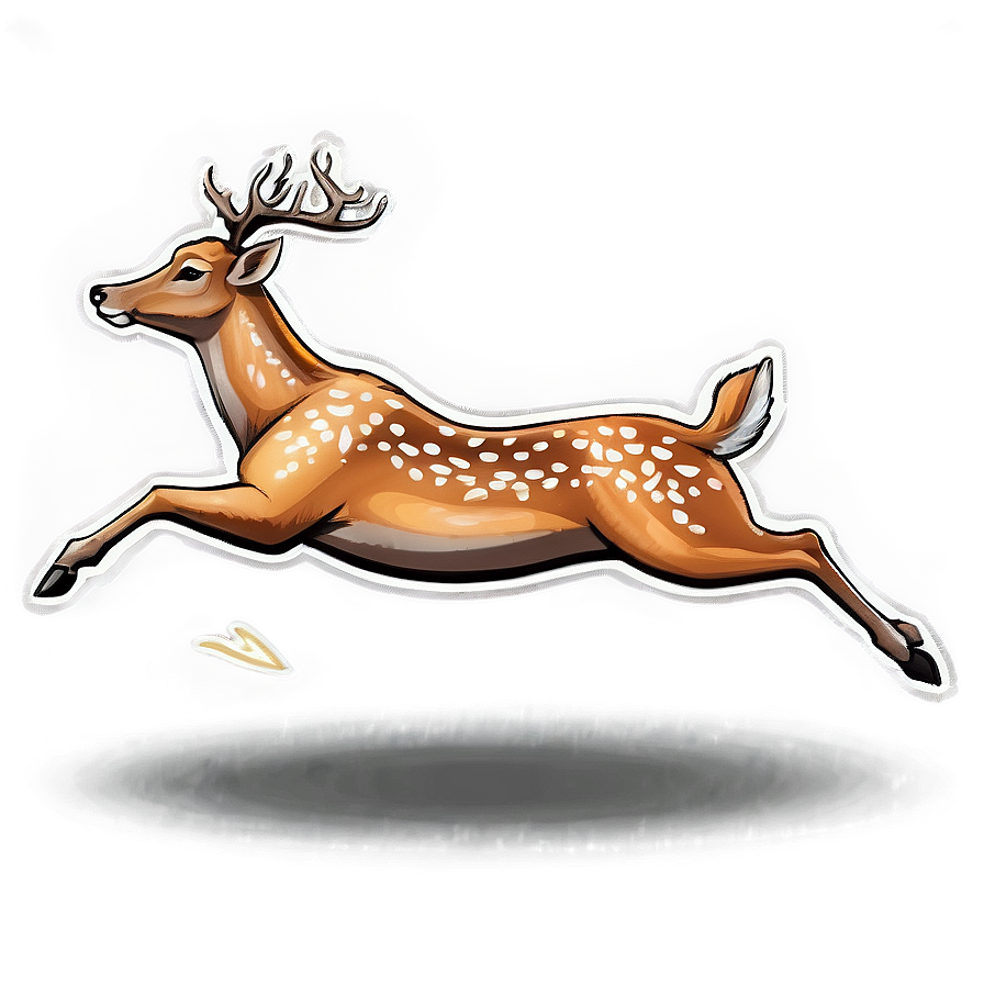 Deer Jumping Forest Png Snc PNG Image