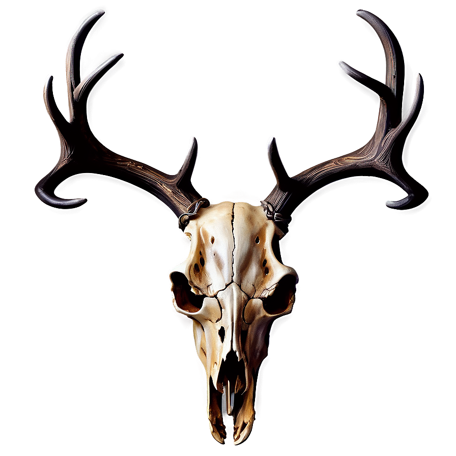 Deer Skull On Wood Texture Png 36 PNG Image