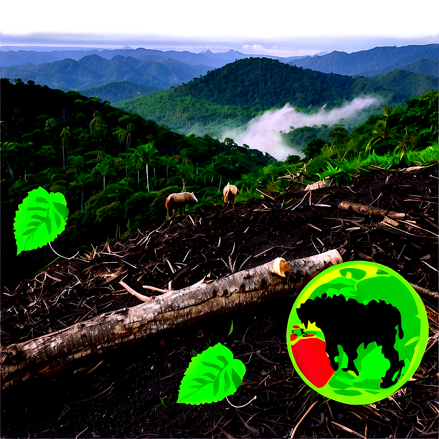 Deforestation Carbon Footprint Png Hmj PNG Image