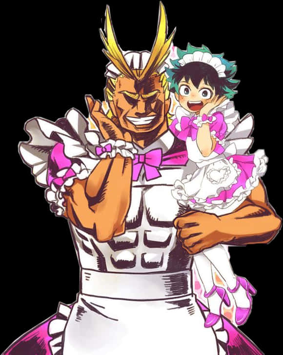 Deku_and_ All_ Might_ Fun_ Costumes PNG Image