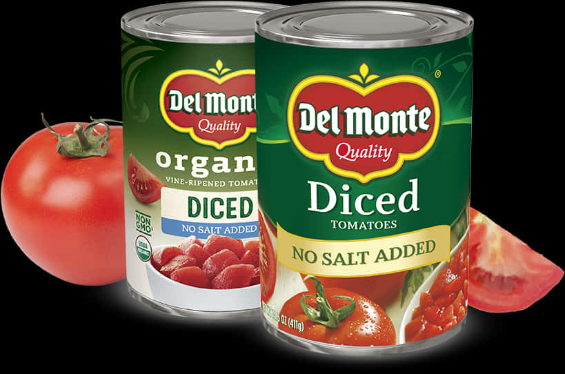 Del Monte Diced Tomatoes No Salt Added PNG Image