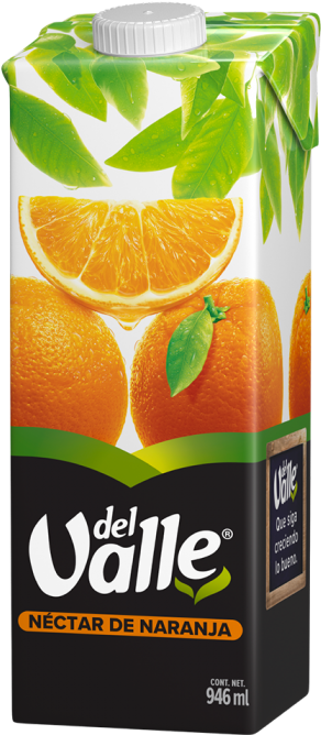 Del Valle Orange Nectar Juice Pack946ml PNG Image