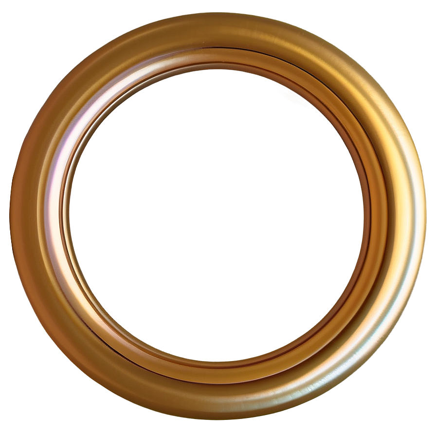 Delicate Gold Circle Frame Png 11 PNG Image