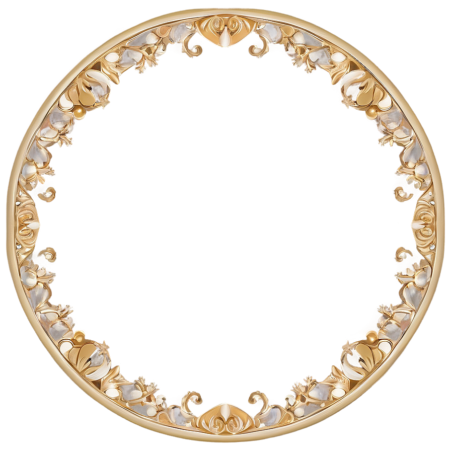 Delicate Gold Circle Frame Png Ypi PNG Image