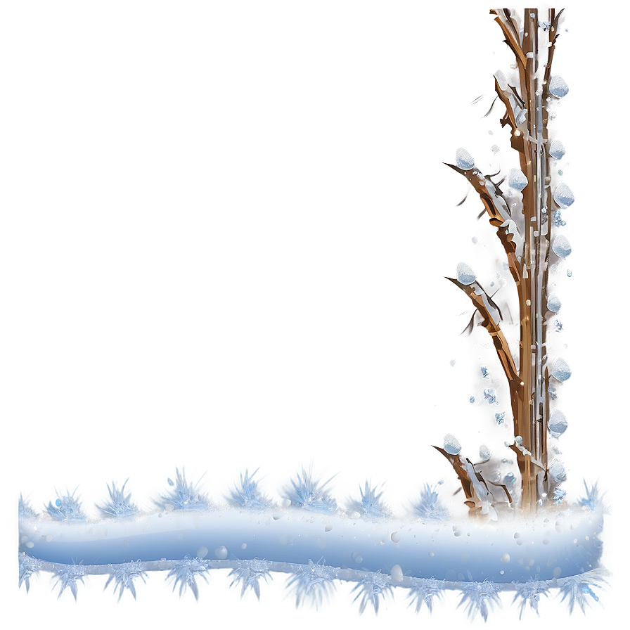 Delicate Snow Border Png Vgy PNG Image