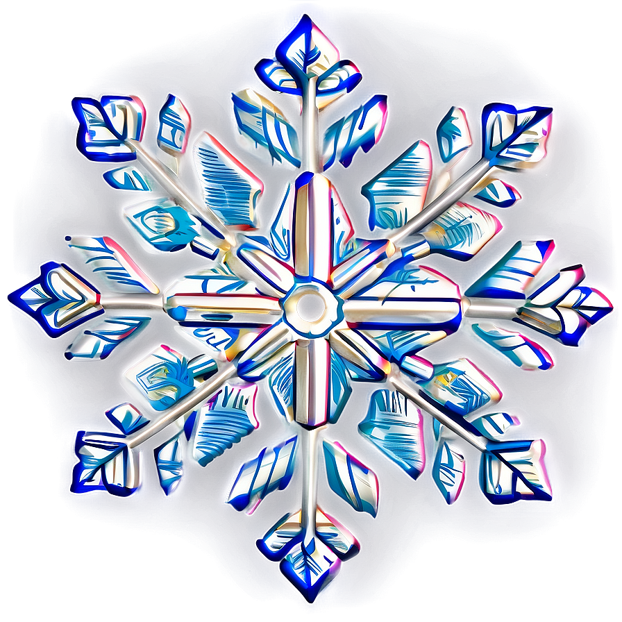 Delicate Snowflake Sketch Png Hkg3 PNG Image