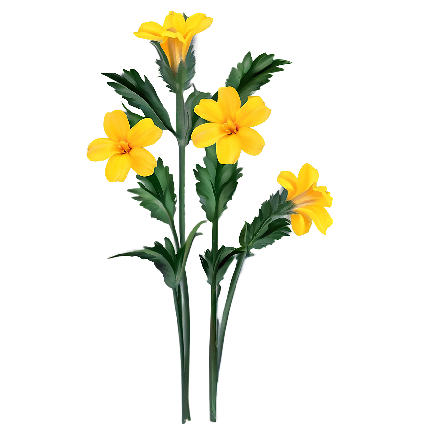 Delicate Yellow Flowers Png Aad9 PNG Image