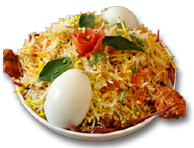 Delicious Biryani Dishwith Eggsand Chicken PNG Image