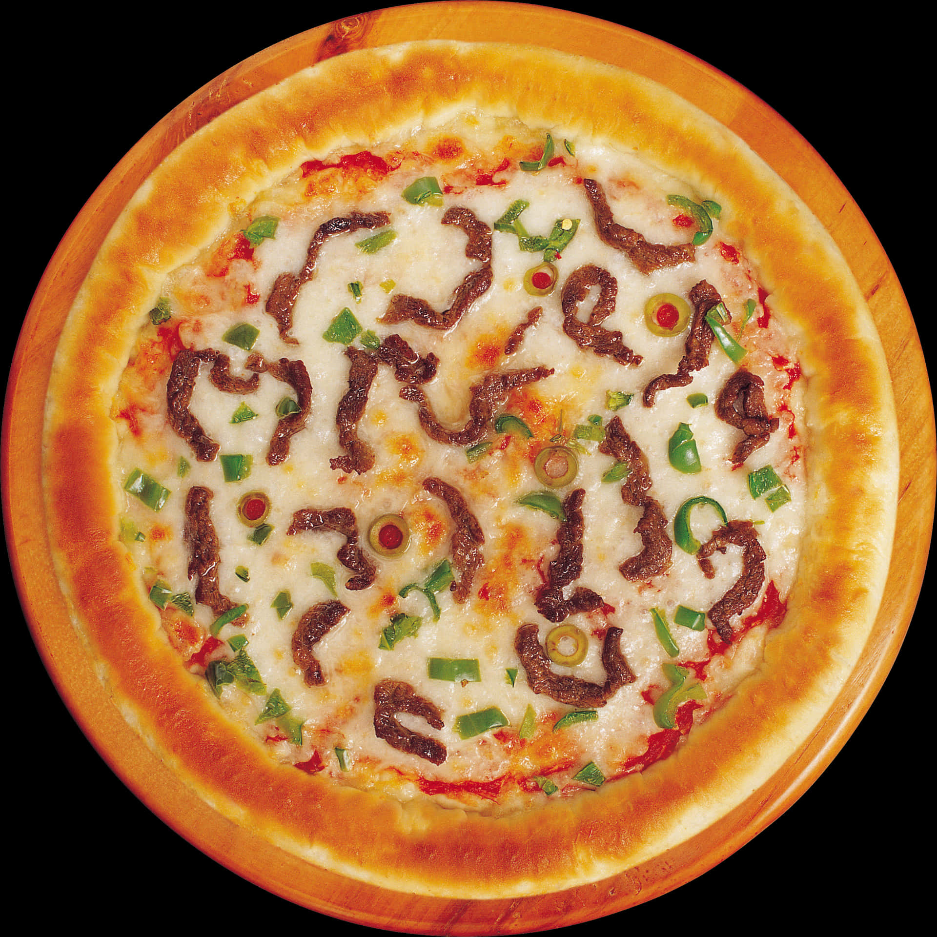 Delicious Cheese Pizzawith Toppings PNG Image