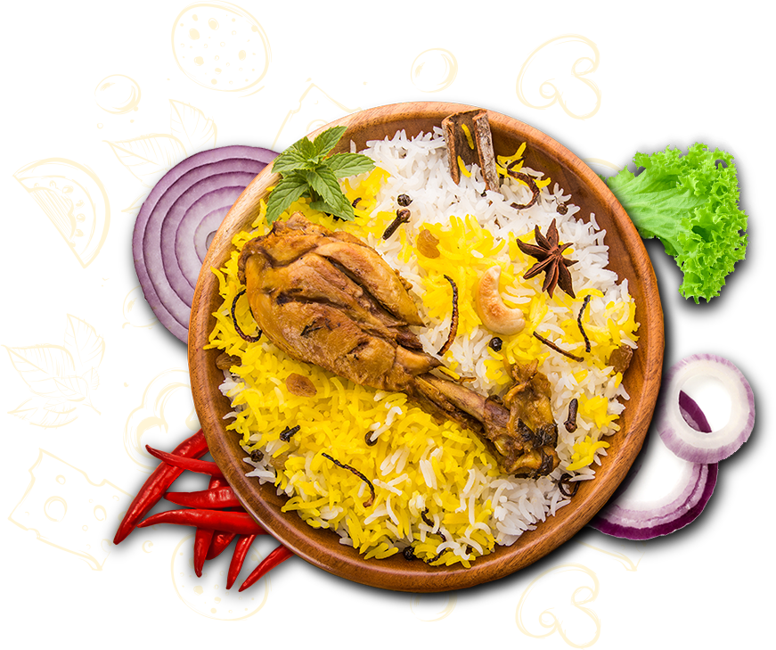 Delicious Chicken Biryani Dish PNG Image