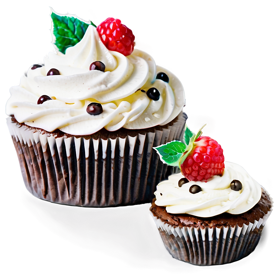 Delicious Cupcakes Png Duo PNG Image