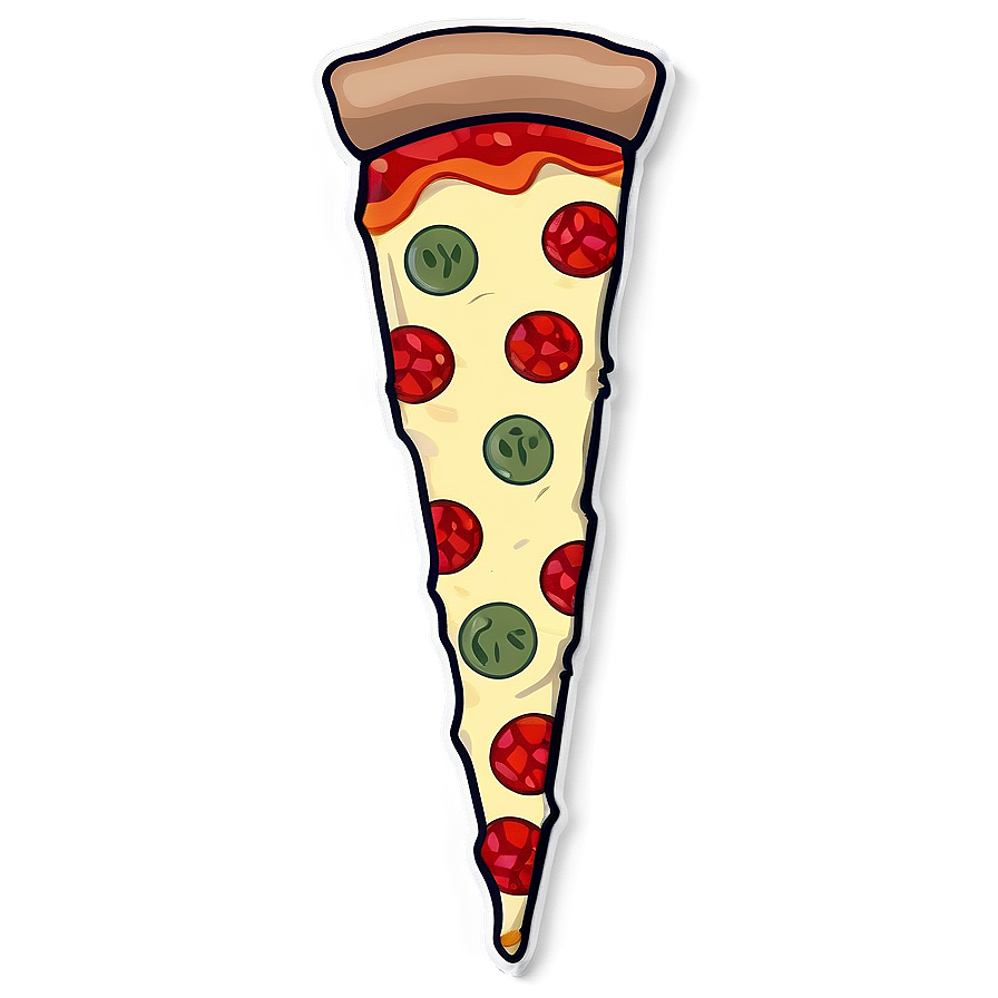 Delicious Pizza Slice Sticker Png Ffx42 PNG Image