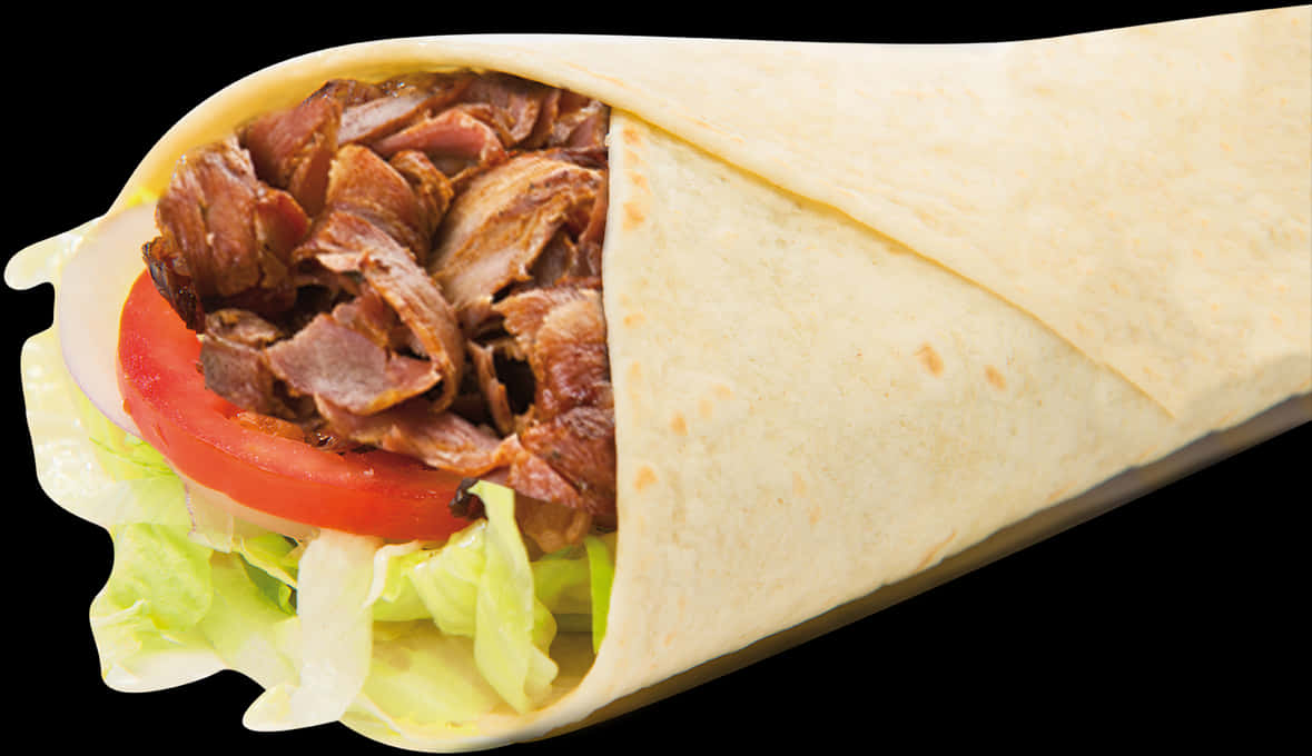 Delicious Shawarma Wrap PNG Image