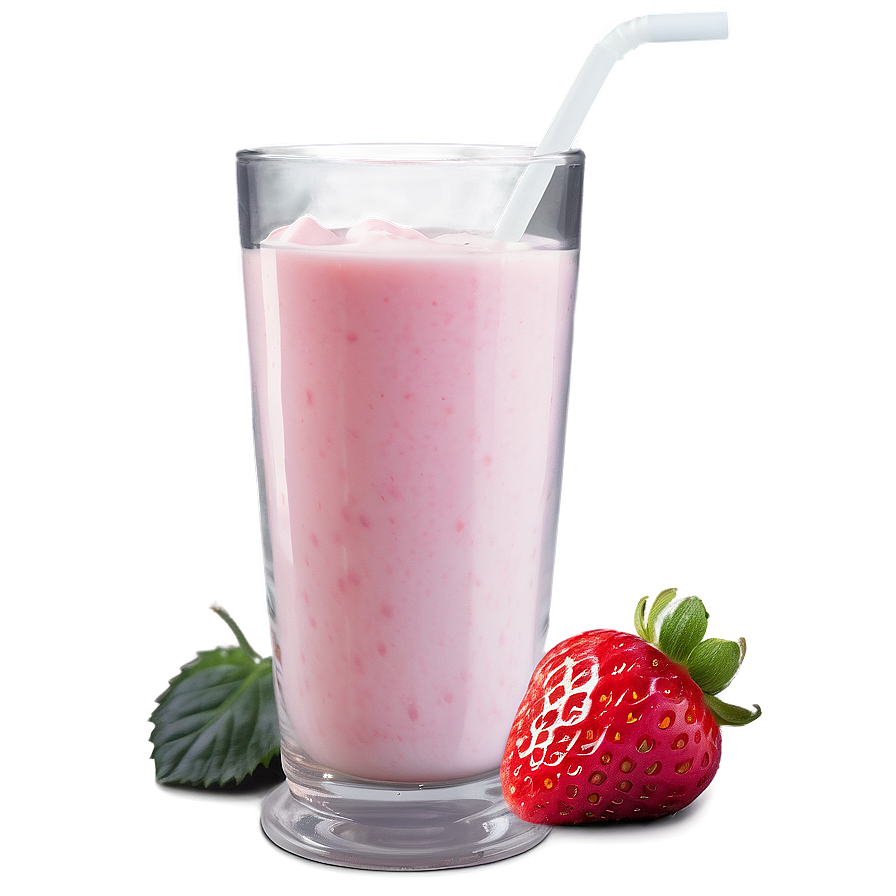 Delicious Strawberry Milk Glass Png 72 PNG Image