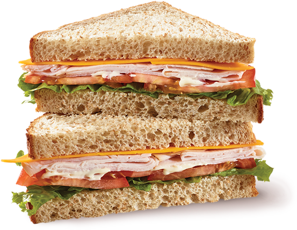 Delicious Turkey Sandwichon Wheat Bread PNG Image